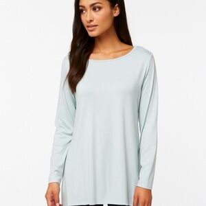 Eileen Fisher Light Blue Bateau Tunic L | Minimal